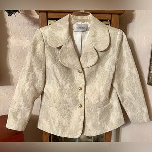 1960s victor costa white/cream blazer